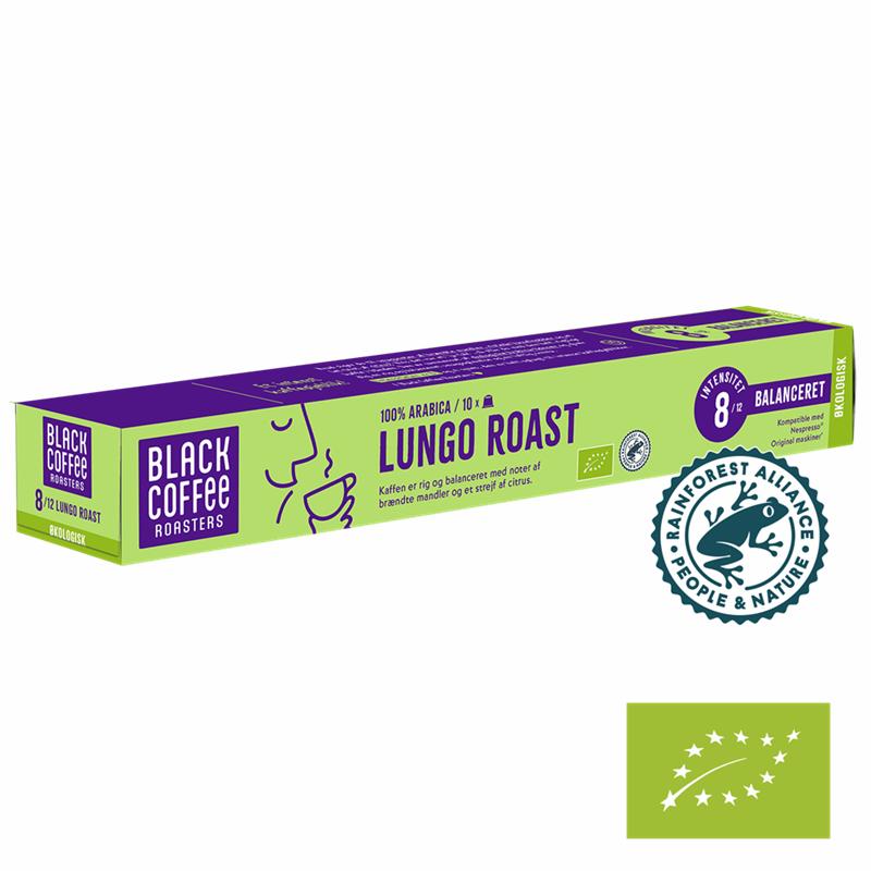 Black Coffee Roasters Lungo Roast Økologisk Rainforest Alliance