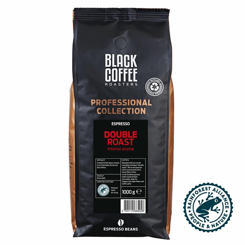 Black Coffee Roasters Double Roast Rainforest Alliance Hele Bønner