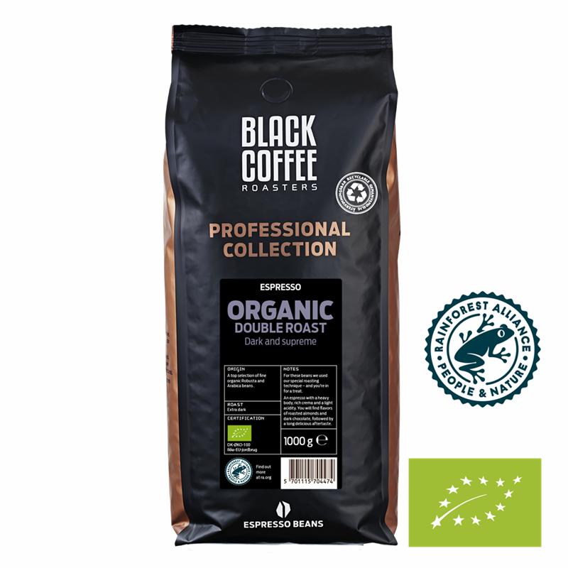 Black Coffee Roasters Double Roast Organic Rainforest Alliance Hele Bønner