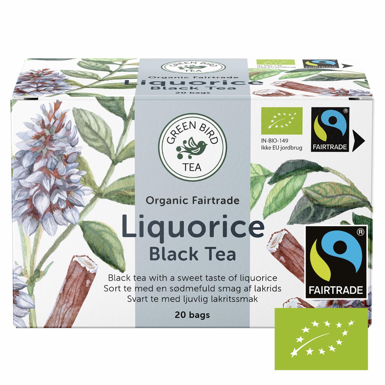 Green Bird Liquorice Black Tea Økologisk Fairtrade 